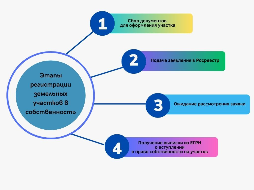 Этапы регистрации земельного участка в собственность